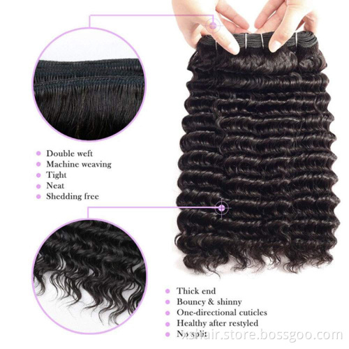 Curly human hair bundles with lace closure frontal 10a grade hair peruvian virgin human hair bundles